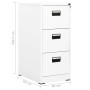 Weißer Stahlschrank 46x62x102,5 cm von vidaXL, Aktenschränke - Ref: Foro24-336274, Preis: 181,57 €, Rabatt: %