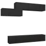 7-piece engineered wood living room TV furniture set in black. by vidaXL, TV Furniture - Ref: Foro24-3078834, Price: 219,53 €...