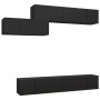 TV-Lounge-Möbel-Set 7-teilig schwarzer Holzwerkstoff von vidaXL, TV-Möbel - Ref: Foro24-3078834, Preis: 222,47 €, Rabatt: %