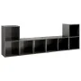 Wandmontierte Wohnzimmermöbel, 4-teilig, glänzend graues Holzwerkstoff von vidaXL, TV-Möbel - Ref: Foro24-3079978, Preis: 123...