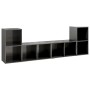 Wandmontierte Wohnzimmermöbel, 4-teilig, glänzend graues Holzwerkstoff von vidaXL, TV-Möbel - Ref: Foro24-3079978, Preis: 125...