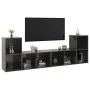 Wandmontierte Wohnzimmermöbel, 4-teilig, glänzend graues Holzwerkstoff von vidaXL, TV-Möbel - Ref: Foro24-3079978, Preis: 123...