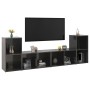 Wandmontierte Wohnzimmermöbel, 4-teilig, glänzend graues Holzwerkstoff von vidaXL, TV-Möbel - Ref: Foro24-3079978, Preis: 125...