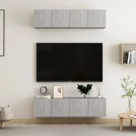 Wohnzimmer-TV-Möbelset, 4-teilig, Holzwerkstoff, Sonoma-Eiche von vidaXL, TV-Möbel - Ref: Foro24-3079059, Preis: 123,61 €, Ra...