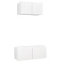 Set de muebles de salón TV 2 piezas madera de ingeniería blanco de vidaXL, Muebles TV - Ref: Foro24-3078700, Precio: 80,78 €,...