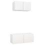Zweiteiliges TV-Wohnzimmermöbelset aus weißem Holzwerkstoff von vidaXL, TV-Möbel - Ref: Foro24-3078700, Preis: 77,52 €, Rabat...