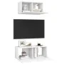Zweiteiliges TV-Wohnzimmermöbelset aus weißem Holzwerkstoff von vidaXL, TV-Möbel - Ref: Foro24-3078700, Preis: 80,78 €, Rabat...