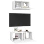 Zweiteiliges TV-Wohnzimmermöbelset aus weißem Holzwerkstoff von vidaXL, TV-Möbel - Ref: Foro24-3078700, Preis: 77,52 €, Rabat...