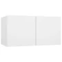 Set de muebles de salón TV 2 piezas madera de ingeniería blanco de vidaXL, Muebles TV - Ref: Foro24-3078700, Precio: 80,78 €,...