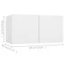 Set de muebles de salón TV 2 piezas madera de ingeniería blanco de vidaXL, Muebles TV - Ref: Foro24-3078700, Precio: 80,78 €,...