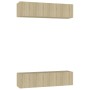 Wohnzimmermöbel-Set 4-teilig Sonoma-Eiche 60x30x30 cm von vidaXL, TV-Möbel - Ref: Foro24-3078954, Preis: 127,88 €, Rabatt: %