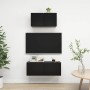 2-teiliges TV-Wohnzimmermöbelset aus schwarzem Holzwerkstoff von vidaXL, TV-Möbel - Ref: Foro24-3078805, Preis: 76,48 €, Raba...