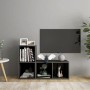 Wohnzimmermöbel 2 Stück glänzend graues Holzwerkstoff von vidaXL, TV-Möbel - Ref: Foro24-3079951, Preis: 67,91 €, Rabatt: %