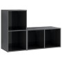 Wohnzimmermöbel 2 Stück glänzend graues Holzwerkstoff von vidaXL, TV-Möbel - Ref: Foro24-3079951, Preis: 67,91 €, Rabatt: %