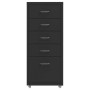 Mobiler Metall-Aktenschrank schwarz 28x41x69 cm von vidaXL, Aktenschränke - Ref: Foro24-335914, Preis: 86,29 €, Rabatt: %