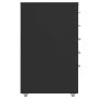 Black metal mobile filing cabinet 28x41x69 cm by vidaXL, Filing cabinets - Ref: Foro24-335914, Price: 120,01 €, Discount: %