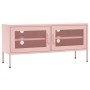 Rosafarbener TV-Schrank aus Stahl, 105 x 35 x 50 cm von vidaXL, TV-Möbel - Ref: Foro24-336238, Preis: 132,46 €, Rabatt: %