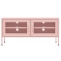Rosafarbener TV-Schrank aus Stahl, 105 x 35 x 50 cm von vidaXL, TV-Möbel - Ref: Foro24-336238, Preis: 132,46 €, Rabatt: %