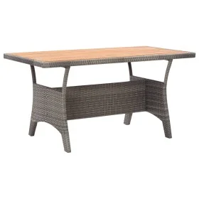 Garden table in solid gray acacia wood 120x70x66 cm by vidaXL, Garden tables - Ref: Foro24-316586, Price: 232,76 €, Discount: %