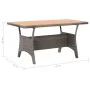 Garden table in solid gray acacia wood 120x70x66 cm by vidaXL, Garden tables - Ref: Foro24-316586, Price: 232,76 €, Discount: %