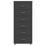 Mobiles Archivmetallschrank in Anthrazit 28x41x69 cm von vidaXL, Aktenschränke - Ref: Foro24-335919, Preis: 78,75 €, Rabatt: %