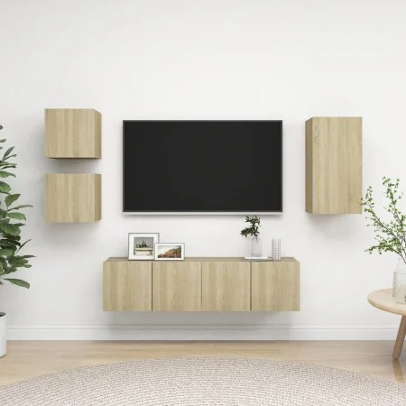 5-teiliges Wohnzimmermöbelset aus Sonoma-Eiche von vidaXL, TV-Möbel - Ref: Foro24-3079010, Preis: 135,39 €, Rabatt: %