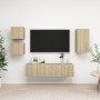 Juego de muebles de salón 5 piezas roble Sonoma de vidaXL, Muebles TV - Ref: Foro24-3079010, Precio: 139,36 €