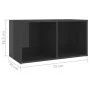 Living room furniture 6 pieces glossy gray engineered wood by vidaXL, TV Furniture - Ref: Foro24-3080059, Price: 122,14 €, Di...