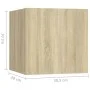 5-teiliges Wohnzimmermöbelset aus Sonoma-Eiche von vidaXL, TV-Möbel - Ref: Foro24-3079010, Preis: 135,39 €, Rabatt: %