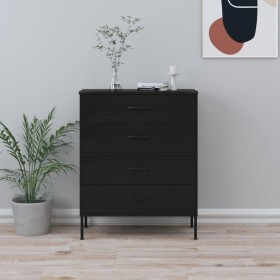 Black steel drawer cabinet 80x35x101.5 cm by vidaXL, Drawers - Ref: Foro24-336205, Price: 179,23 €, Discount: %