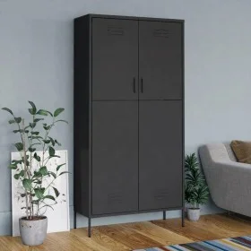 Anthrazitgrauer Stahlschrank 90x50x180 cm von vidaXL, Kleiderschränke - Ref: Foro24-336249, Preis: 299,12 €, Rabatt: %