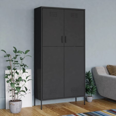 Armario de acero gris antracita 90x50x180 cm de vidaXL, Armarios roperos - Ref: Foro24-336249, Precio: 283,32 €, Descuento: %