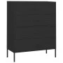Black steel drawer cabinet 80x35x101.5 cm by vidaXL, Drawers - Ref: Foro24-336205, Price: 176,25 €, Discount: %
