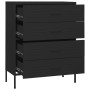 Schwarzer Stahl-Schubladenschrank 80x35x101,5 cm von vidaXL, Schubladen - Ref: Foro24-336205, Preis: 179,23 €, Rabatt: %