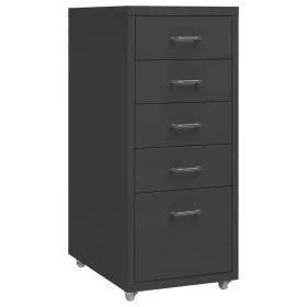 Anthracite metal mobile filing cabinet 28x41x69 cm by vidaXL, Filing cabinets - Ref: Foro24-335915, Price: 104,75 €, Discount: %