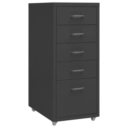 Anthracite metal mobile filing cabinet 28x41x69 cm by vidaXL, Filing cabinets - Ref: Foro24-335915, Price: 104,75 €, Discount: %