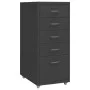 Anthracite metal mobile filing cabinet 28x41x69 cm by vidaXL, Filing cabinets - Ref: Foro24-335915, Price: 104,75 €, Discount: %