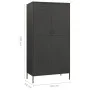 Anthracite gray steel wardrobe 90x50x180 cm by vidaXL, Wardrobes - Ref: Foro24-336249, Price: 279,15 €, Discount: %