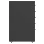 Anthracite metal mobile filing cabinet 28x41x69 cm by vidaXL, Filing cabinets - Ref: Foro24-335915, Price: 104,75 €, Discount: %