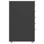Anthrazitfarbener mobiler Aktenschrank aus Metall, 28 x 41 x 69 cm von vidaXL, Aktenschränke - Ref: Foro24-335915, Preis: 81,...