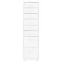 White metal mobile filing cabinet 28x41x109 cm by vidaXL, Filing cabinets - Ref: Foro24-335920, Price: 148,01 €, Discount: %