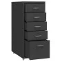 Anthracite metal mobile filing cabinet 28x41x69 cm by vidaXL, Filing cabinets - Ref: Foro24-335915, Price: 104,75 €, Discount: %