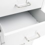 Mobiler Aktenschrank aus weißem Metall, 28 x 41 x 109 cm von vidaXL, Aktenschränke - Ref: Foro24-335920, Preis: 125,05 €, Rab...