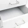 White metal mobile filing cabinet 28x41x109 cm by vidaXL, Filing cabinets - Ref: Foro24-335920, Price: 148,01 €, Discount: %