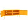 Senfgelber TV-Schrank aus Stahl, 105 x 35 x 50 cm von vidaXL, TV-Möbel - Ref: Foro24-336227, Preis: 156,78 €, Rabatt: %