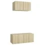 2-teiliges Wohnzimmermöbel-Set aus Sonoma-Eiche von vidaXL, TV-Möbel - Ref: Foro24-3079015, Preis: 74,09 €, Rabatt: %