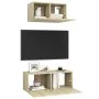 2-teiliges Wohnzimmermöbel-Set aus Sonoma-Eiche von vidaXL, TV-Möbel - Ref: Foro24-3079015, Preis: 74,09 €, Rabatt: %