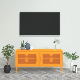 Mueble para TV de acero amarillo mostaza 105x35x50 cm de vidaXL, Muebles TV - Ref: Foro24-336236, Precio: 134,03 €, Descuento: %