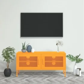 Mueble para TV de acero amarillo mostaza 105x35x50 cm de vidaXL, Muebles TV - Ref: Foro24-336236, Precio: 131,48 €, Descuento: %