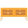 Senfgelber TV-Schrank aus Stahl, 105 x 35 x 50 cm von vidaXL, TV-Möbel - Ref: Foro24-336236, Preis: 134,03 €, Rabatt: %